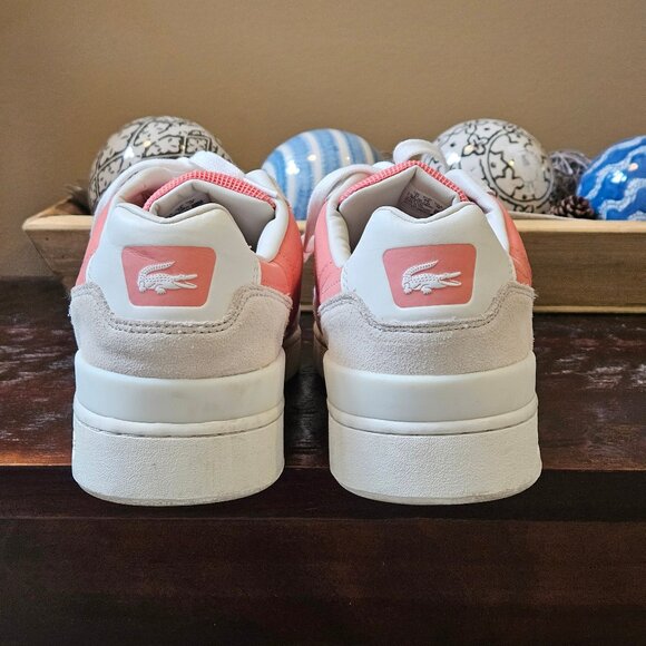 Lacoste Men's Fashion Sneakers, Salmon/Gray, Sz 12 - Picture 5 of 16